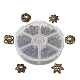 チベット風合金ビーズキャップ  マルチ花弁  アンティークブロンズ  8x2cm TIBE-JP0003-03AB-2
