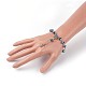 Electroplate Glass Charm Bracelets BJEW-JB04019-04-5