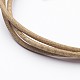 革のビーズコード  牛革  DIYのネックレス作り材料  ペルー  サイズ：約3 mm厚 X-WL-A002-0-2