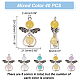 PH PandaHall 40pcs Angel Wing Charm Mixed Colors Angle Pendants with Loops Angels Dangles Wing Pendant Christmas Angle Charms for Jewelry Making Charms Necklace Earrings Keychains FIND-PH0008-11-4