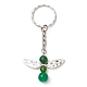 Porte-clés en alliage d'ange avec pendentifs gemstomes KEYC-JKC00572-3