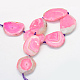 Faceted Nuggets Dyed Natural Dragon Veins Agate Beads Strands G-L456-13E-2