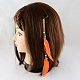 Dyed Feather Iron Snap Hair Clips PHAR-R117-01-2
