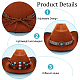 Ahadermaker Cintura per cappello in velluto e similpelle 9 pz 9 stili FIND-GA0003-20-4