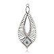 Teardrop Antique Silver Plated Alloy Synthetic Turquoise Big Pendants PALLOY-J595-01AS-2