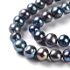 Fili di perle di perle d'acqua dolce coltivate naturali PEAR-E018-88-3