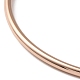 Placcatura ionica (ip) 304 braccialetto semplice da donna in acciaio inossidabile BJEW-F461-01A-RG-3