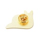 Pin de esmalte de caracol con flor JEWB-O007-C02-2