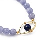 Bracelets en perles extensibles de quartz naturel (teint) et de lapis-lazuli (teint) BJEW-JB05426-03-2