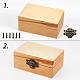 SUPERFINDINGS Iron Lock Catch Clasps and Zinc Alloy Box Clasp FIND-FH0001-34AB-5