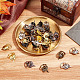 GORGECRAFT 40PCS 4 Colors Metal Brad Fasteners with Pull Rings Mini Brad Paper Fasteners Scoreboard Handle Drawer Decoration Accessories for DIY Crafts Kitchen Bathroom Books FIND-GF0003-80-6