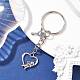 Porte-clés pendentif en alliage coeur saint valentin KEYC-JKC00625-02-2