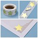 Étiquettes autocollantes en papier en forme d'étoile en feuille métallique X-DIY-E023-03-4