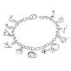 Fashionable Brass Cubic Zirconia Charm Bracelets BJEW-BB00262-1