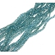 Rondelle facettée demi-arc-en-ciel plaqué de perles de verre plaquées transparentes X-EGLA-J134-3x2mm-HR36-1