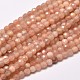Facettes rondes sunstone naturelle perles brins G-I176-10-4mm-1