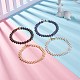 Ensemble de bracelets de cheville tressés en perles de verre pour femmes AJEW-AN00465-2