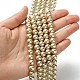Umweltfreundliche runde Perlenstränge aus gefärbtem Glasperlen X-HY-A002-8mm-RB021-4