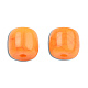 樹脂ビーズ  天然石風  バレル  オレンジ  8x7mm  穴：1.6mm RESI-N034-10-Z01-3