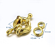 Brass Spring Ring Clasps KK-L082B-01G-3