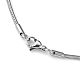 Herringbone Chain Necklace for Men NJEW-F027-16-2mm-2