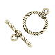 Tibetan Style Toggle Clasps TIBE-2099-AS-RS-1