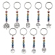 Porte-clés pendentif en alliage de style tibétain arbre de vie KEYC-JKC00687-1