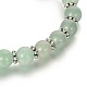 Bracelets breloques acryliques tendance en perles de verre aventurine vert naturel X-BJEW-JB01792-04-3