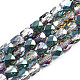 Electroplate Transparent Glass Beads Strands EGLA-N002-13-B01-1