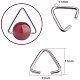 PandaHall Elite 400pcs Iron Triangle Jump Rings Pinch Bails Triangle Buckle for DIY Jewelry Making IFIN-PH0023-42P-2