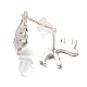 Asymmetrische Ohrringe aus Messing mit Weihnachtsmotiv EJEW-D062-01A-S-2