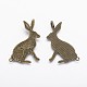 Metal Alloy Bunny Pendants PALLOY-A10924-AB-2