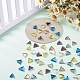 Spiegelfläche Dreieck Mosaikfliesen Glascabochons DIY-P045-15-5
