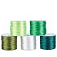 PandaHall Elite 5 rolls 5 colors Nylon Rattail Satin Cord NWIR-PH0002-09A-01-1