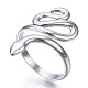 304 anello per polsino aperto con serpente in acciaio inossidabile per donna RJEW-N040-01-1