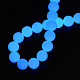 Cordones de perlas redondas de piedra luminosa sintética G-T136-01B-03-4