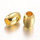 Barrel Brass European Large Hole Beads X-KK-E673-004-2