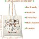 Fingerinspire Einkaufstaschen aus Segeltuch (15x13 Zoll ABAG-WH0033-005-2