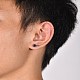 304 boucles d'oreilles clous en acier inoxydable avec zircons cubiques EJEW-K260-04AS-3