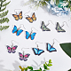 ANATTASOUL 6 Pairs 6 Style Acrylic Butterfly Dangle Earrings EJEW-AN0001-07-7