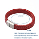 Unisex Leather Cord Weave Bracelets BJEW-JB04893-6