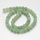 Chapelets de perles rondes en aventurine vert naturel mat G-J338-05-8mm-2