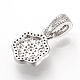 Brass Micro Pave Cubic Zirconia Charms ZIRC-T002-14P-2