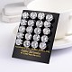 Flat Round 304 Stainless Steel Cubic Zirconia Stud Earrings EJEW-H306-38-4mm-2