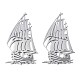 201 Stainless Steel Boat Lapel Pin JEWB-N007-123P-2