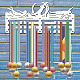 鉄メダルホルダーフレーム  メダルディスプレイハンガーラック  ホワイト  水泳  スポーツ  130x290x1.5mm  穴：5mm ODIS-WH0066-008-1