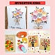 Mini juegos de punzones de papel para manualidades de plástico de un solo color al azar o colores mezclados al azar para álbumes de recortes y artesanías de papel AJEW-L051-07-5