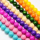 Round Baking Paint AcrylicBeads Strands HY-A004-25mm-M-1