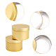 アルミジャー  フリップカバー  食品グレードの包装箱  茶葉の保存用  コラム  ゴールドカラー  2x1-3/8インチ（5.1x3.6cm）  容量：50ml（1.69fl.oz） CON-WH0076-76G-4