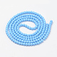 Rubberized Style Painted Glass Round Bead Strands X-DGLA-S072-8mm-26-3